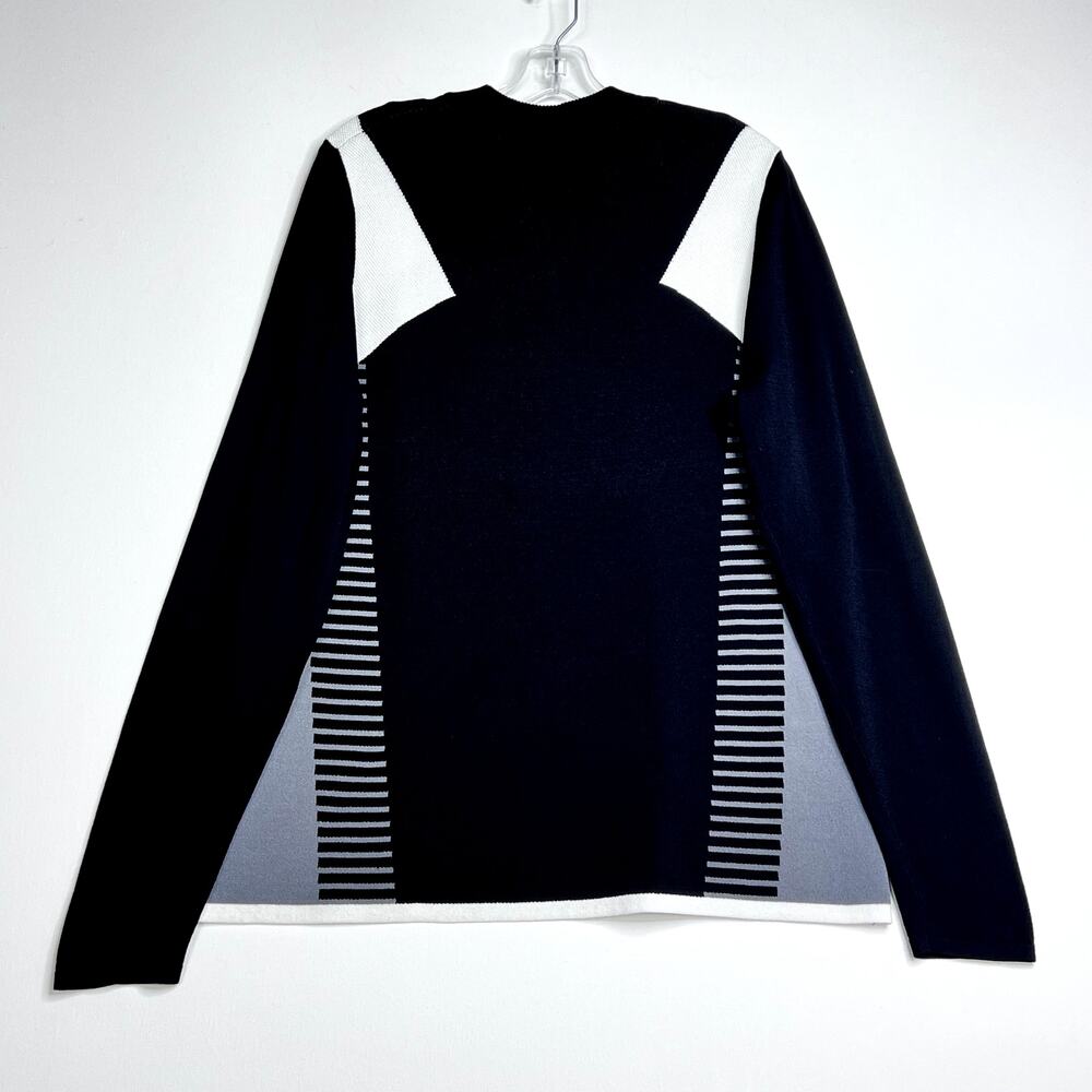 Lane Bryant Long Sleeve Colorblock Pullover Knit Sweater Lightweight Black Gray - Picture 6 of 9